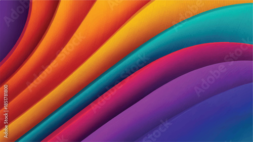 colorful wavy abstract background with orange purple and blue curves