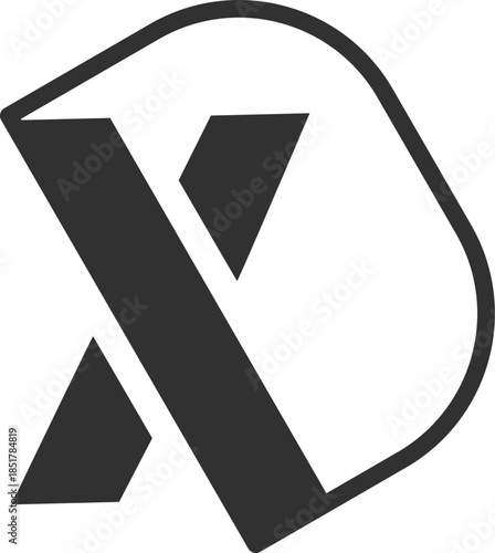 the logo is the monogram X and D. Unique and elegant.