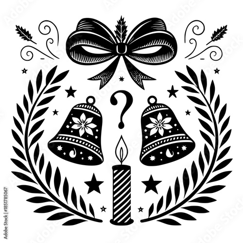 christmas bells vector illustration