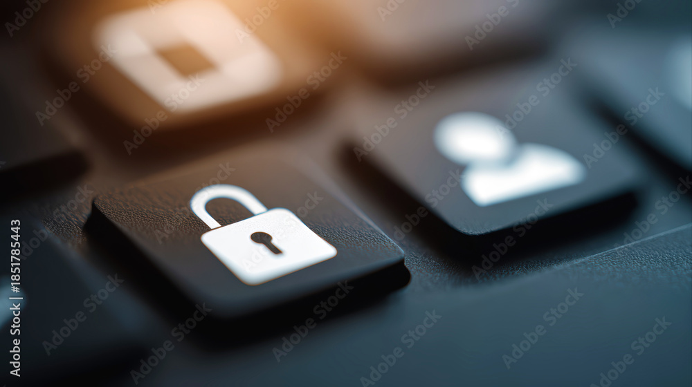Fototapeta premium Computer Interface Illustrating GDPR Data Protection and User Privacy