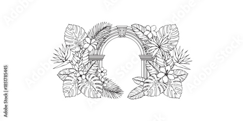 Decorative floral alphabet pattern featuring stylized letters A and C in an artistic font design