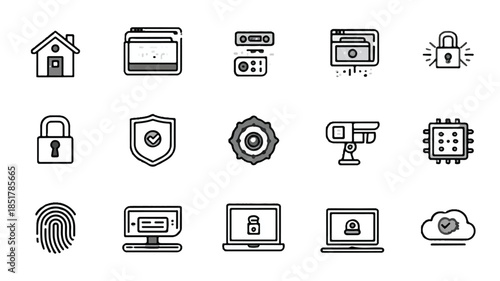 security icons set for website and application design