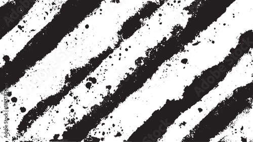 Abstract paint splash texture in black and white. Modern vector illustration featuring dynamic lines and droplets for creative design.