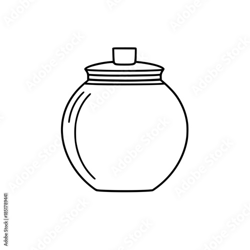 Elegant Miso Jar: Timeless Symbol Simple, Healthy Living | Clean, isolated vector art for creative projects.