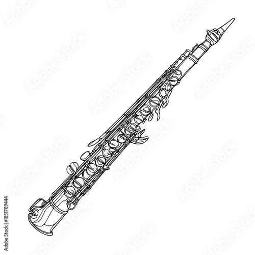 Melodic Musical Instrument | Clean, isolated vector art for creative projects.