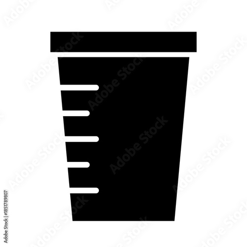 Simple design protein bottle silhouette icon. Vector.