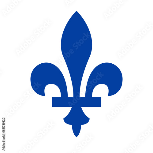 Blue Fleur de lis icon. Vector.