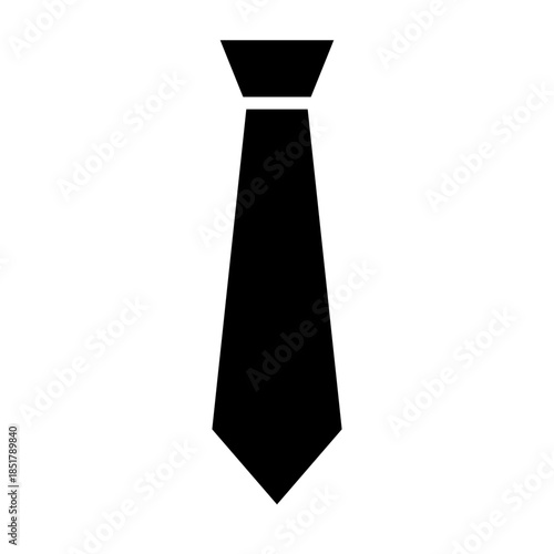 Simple Tie Silhouette Icon. Vector.