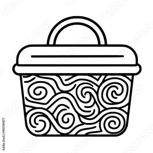 Crocheted Hamper Marinade | Clean, isolated vector art for creative projects.