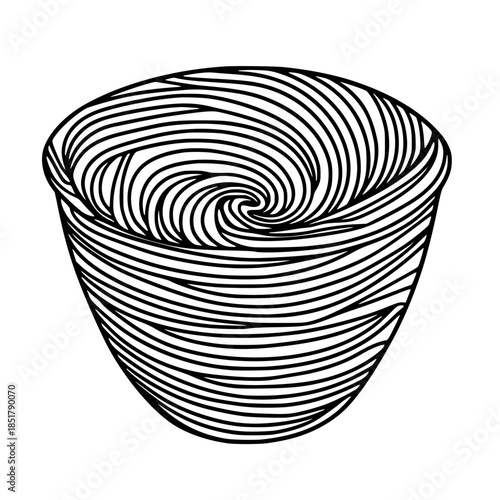 Artful abstract swirl design | Clean, isolated vector art for creative projects.