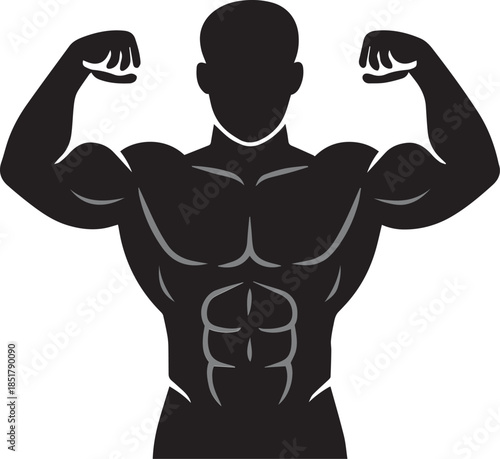 muscular man lifting weights