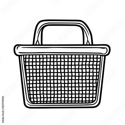 Handcrafted Hamper: Classic Symbol Domesticity Simplicity | Clean, isolated vector art for creative projects.