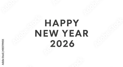 Happy New Year 2026 Text Graphic.