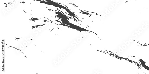 A fresh blue liquid wave with black ink splats creates a motion of transparent splashes and clear water ripples for a wet nature texture design