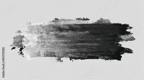 gray and black paint brush stroke on white background