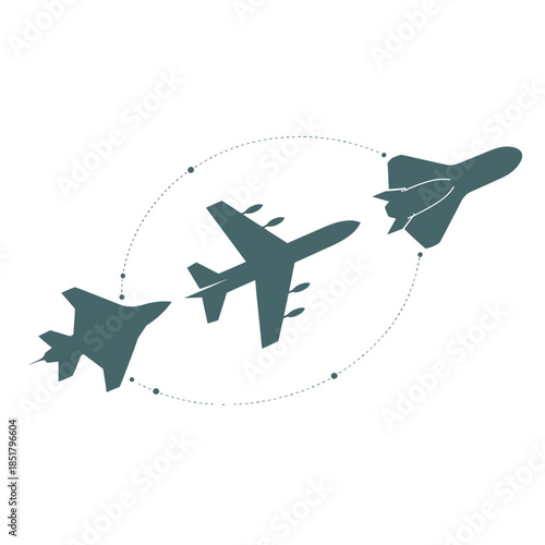Evolution of aircraft design a visual representation of flight progression