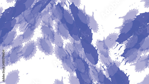 Blue abstract paint brush texture on white background