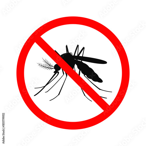 mosquito insect prohibition sign