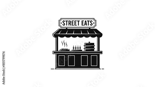 Vector illustration of an ancient Greek column facade for a classic city business store or restaurant building exterior design icon