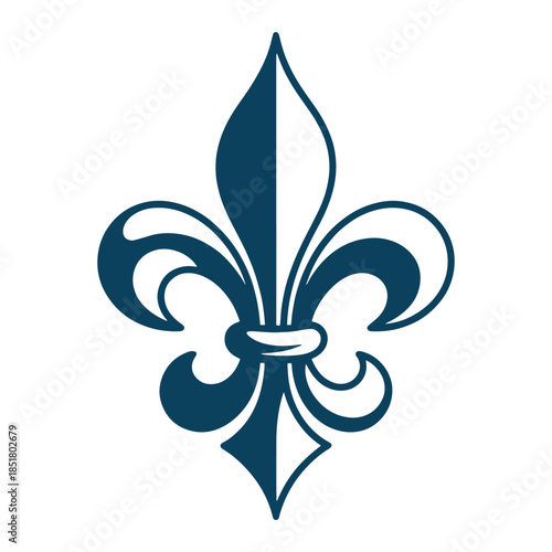 Classic fleur-de-lis silhouette icon – elegant floral symbo