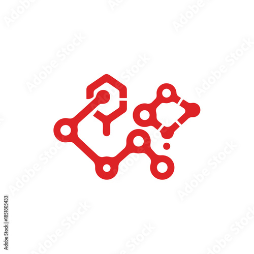 Molecular structure illustration of a chemical compound displayed in a simple graphic representation