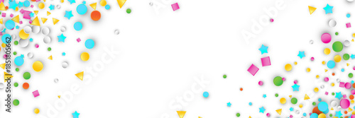 Confetti circles isolated. Round paper party confetti pattern