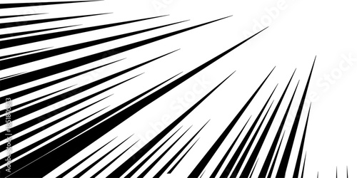 Speed line comic background. Radial burst cartoon effect, motion vector pattern