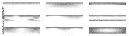 Grain edge gradient set, dot noise lines