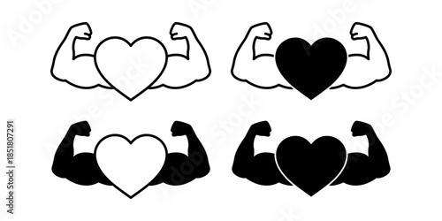 Healthy Heart Black Icon for Fitness and Wellness