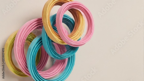 A Pile of Colorful Rolled Paper Strips.