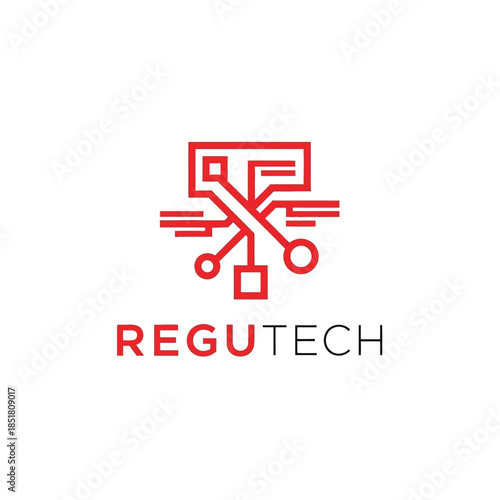 Regulatory technology concept illustration featuring circuit board and robotic components