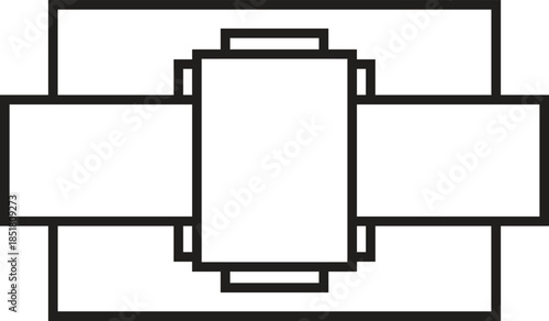 Cartoon Bar Hut on Yellow Crescent Moon Beach Vector