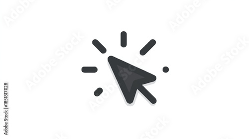 cursor with explosion effect on transparent background
