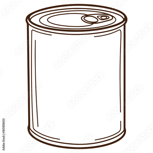 Illustrated can design for food or beverage products simple and clean style suitable for various branding purposes