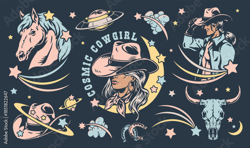 Dreamy cosmic cowgirl