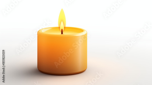 Warm candlelight flickers softly in serene setting