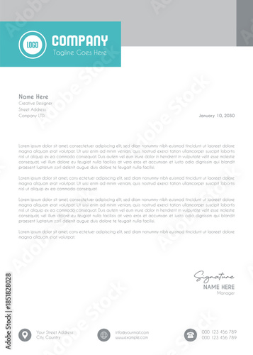 Creative Clean Corporate Letter Head Template
