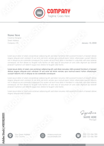 Creative Clean Corporate Letter Head Template