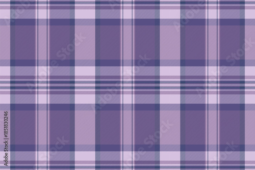 Elegant plaid pattern featuring soft lavender and purple hues. Ideal for backgrounds, textiles, and creating a classic, comforting visual.