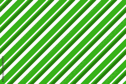 Red, green and white diagonal stripes background vector illustration. Candy cane pattern for Christmas or New Year concept, flat lay. Stripe pattern for gift wrap, fabric pattern, textile, tile
