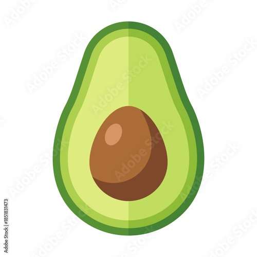 Avocado Flat Colored Icon for Healthy Fat Nutrition