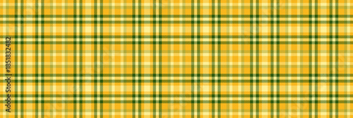 Sixties plaid fabric tartan, american background texture vector. Tiny check seamless pattern textile in yellow and amber colors.