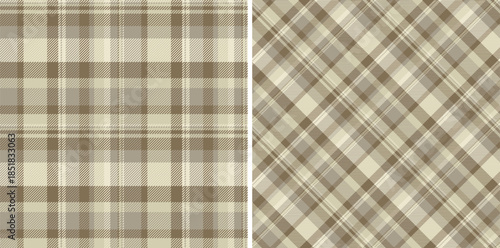 Tartan texture fabric of vector background pattern with a seamless check textile plaid. Set in skin colors. Rich and royal fashion choices.