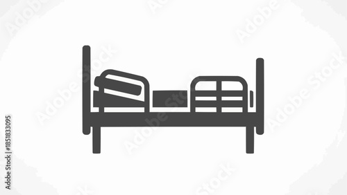 Hospital Bed Icon Symbol Medical Healthcare Equipment.