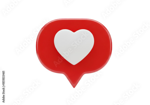 Free Download Red heart icon in chat bubble - GFXLoad
