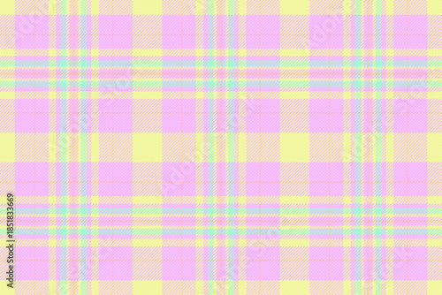 Uk textile tartan plaid, close-up vector texture seamless. Fashioned fabric check pattern background in light and lime colors.