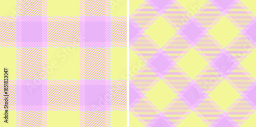 Pattern fabric seamless of textile background plaid with a texture check vector tartan. Set in light colors for school uniform trends.