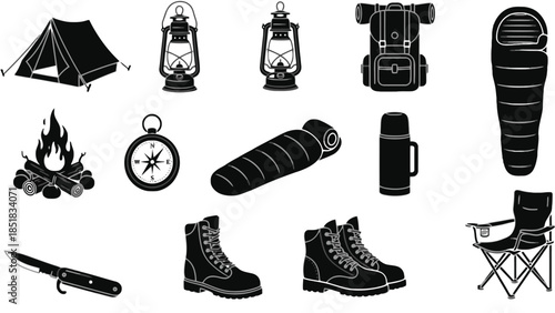 Camping gear and equipment for outdoor adventure