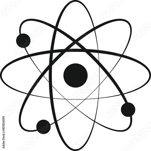 Tech and Innovation Symbols. Atomic icon graphic design. Microscopic world and technology signs. Tech and Innovation Symbols
