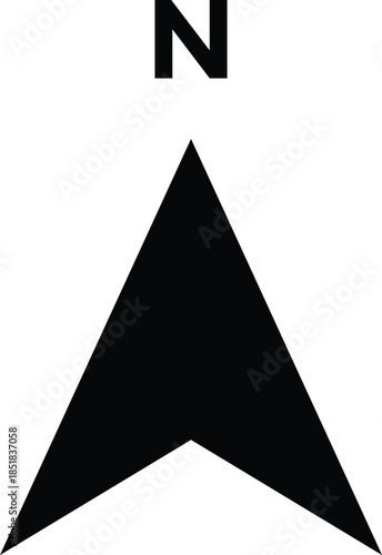 Compass icon set. north arrow. Navigation arrow graphic design. Directional pointer symbols. Map and wayfinding design elements
